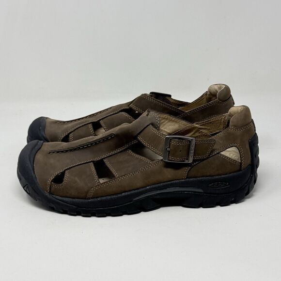 Keen Fisherman Sandals Mens 12 Brown Leather Buckle Strap Closed Toe Hiking main image 16